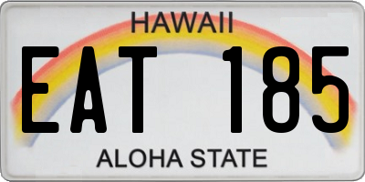 HI license plate EAT185