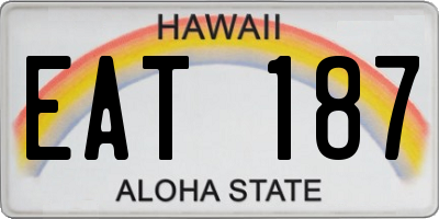HI license plate EAT187