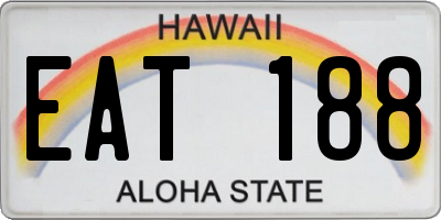 HI license plate EAT188