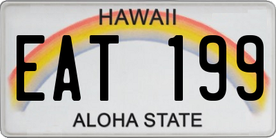 HI license plate EAT199