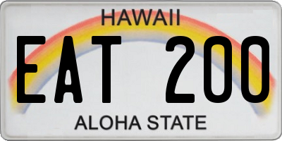 HI license plate EAT200