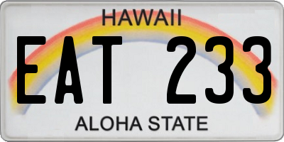 HI license plate EAT233