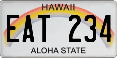 HI license plate EAT234