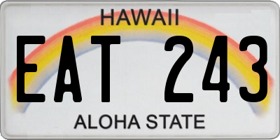HI license plate EAT243