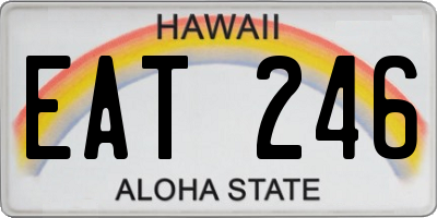 HI license plate EAT246