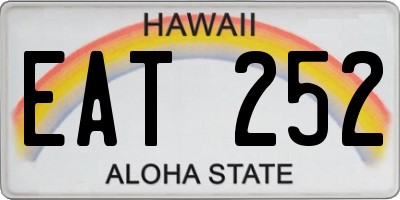 HI license plate EAT252