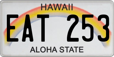 HI license plate EAT253