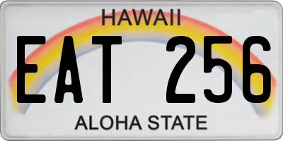 HI license plate EAT256