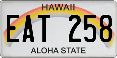 HI license plate EAT258