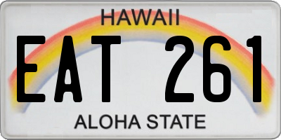 HI license plate EAT261