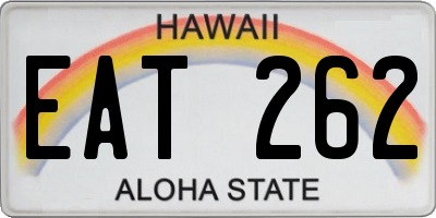 HI license plate EAT262