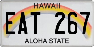 HI license plate EAT267