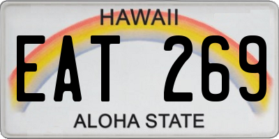 HI license plate EAT269