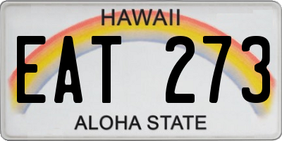 HI license plate EAT273