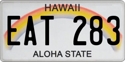 HI license plate EAT283