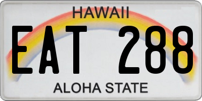 HI license plate EAT288