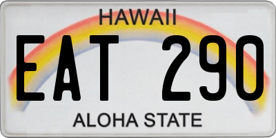 HI license plate EAT290