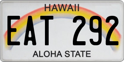 HI license plate EAT292