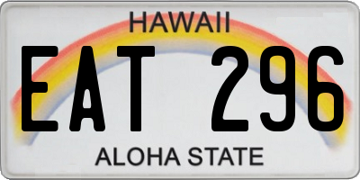 HI license plate EAT296
