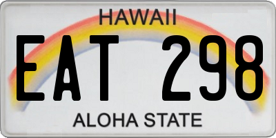 HI license plate EAT298