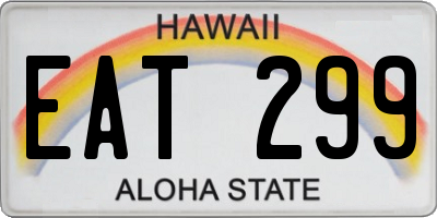 HI license plate EAT299