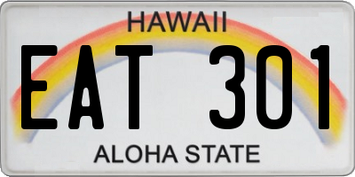 HI license plate EAT301