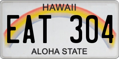 HI license plate EAT304
