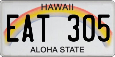 HI license plate EAT305