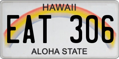 HI license plate EAT306