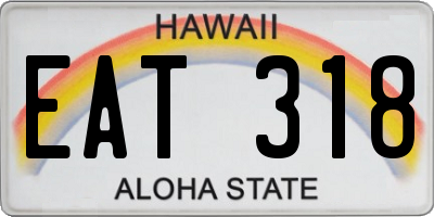 HI license plate EAT318