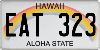 HI license plate EAT323
