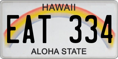 HI license plate EAT334