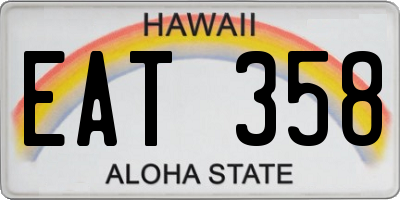 HI license plate EAT358