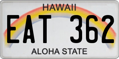 HI license plate EAT362