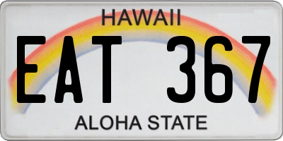 HI license plate EAT367