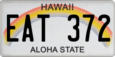 HI license plate EAT372