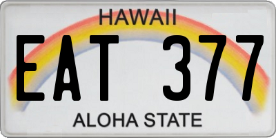 HI license plate EAT377