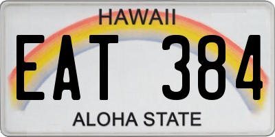 HI license plate EAT384