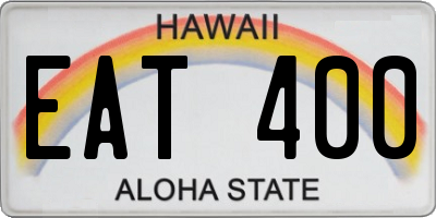 HI license plate EAT400