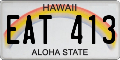 HI license plate EAT413