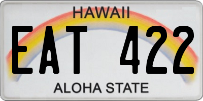 HI license plate EAT422