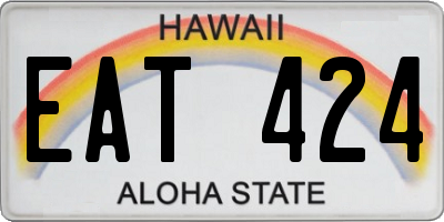 HI license plate EAT424