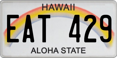 HI license plate EAT429