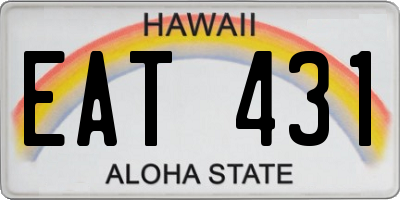HI license plate EAT431