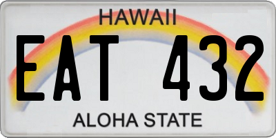 HI license plate EAT432