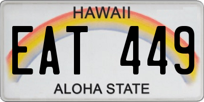 HI license plate EAT449
