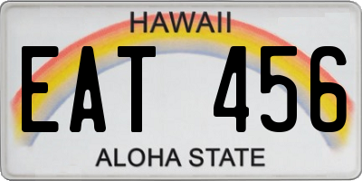 HI license plate EAT456
