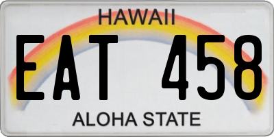 HI license plate EAT458