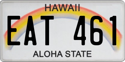 HI license plate EAT461