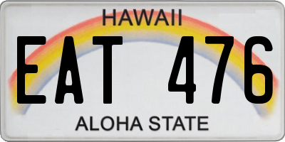 HI license plate EAT476